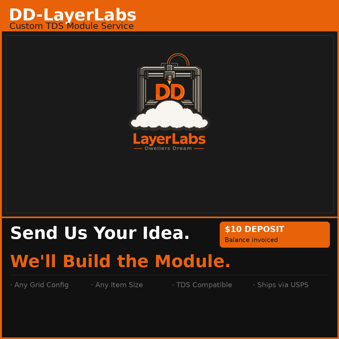 Custom TDS Module – Tiered Display System | Custom Display Stand | Made to Order | 3D Printed