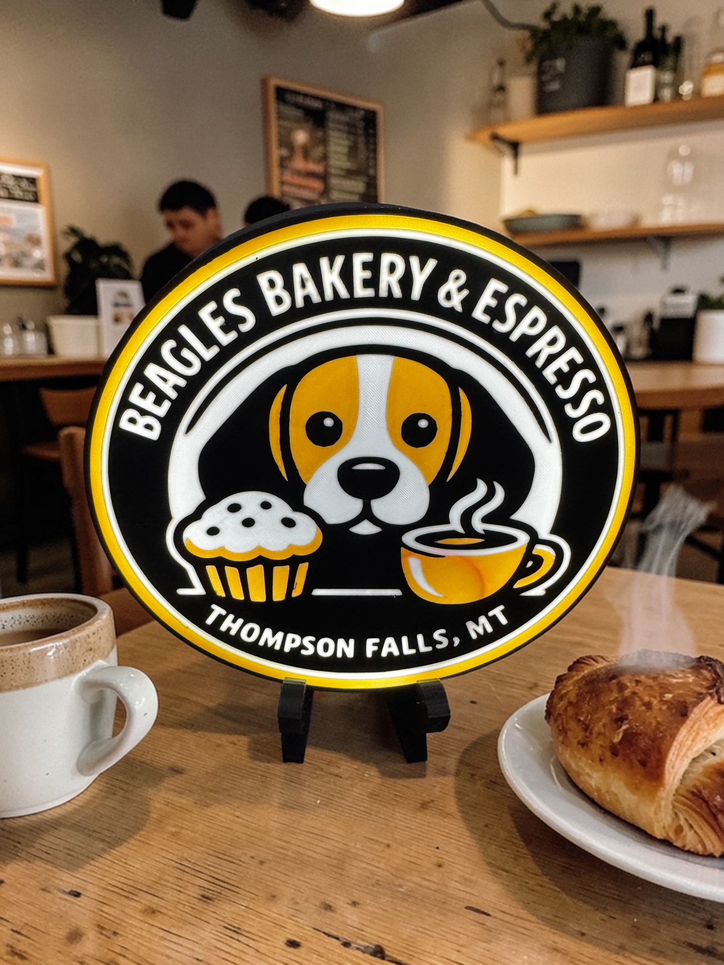 Custom LED Lightbox Sign – Logo & Brand Display | Handmade to Order | 6in & 8in