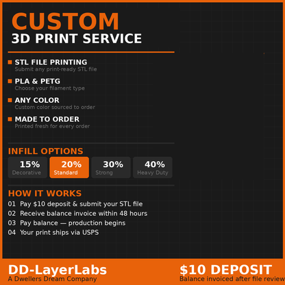 Custom 3D Print Service - Print Your STL File | PLA & PETG | Made to Order